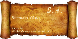 Strauss Alda névjegykártya